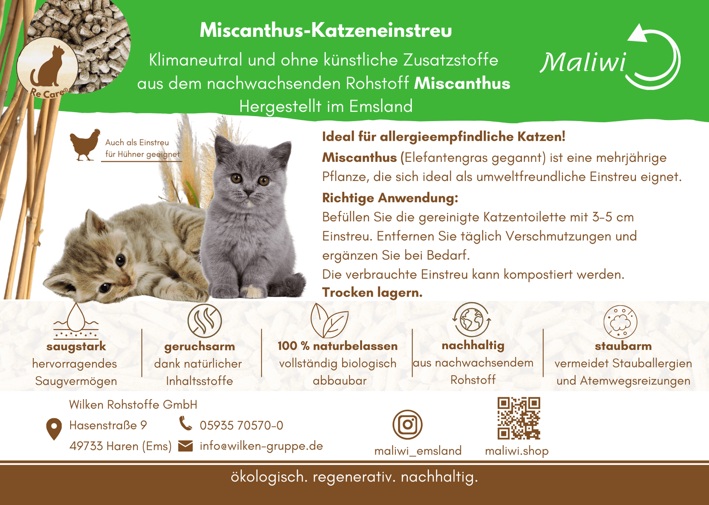 Pfotenpause - Katzeneinstreu 15 kg - Maliwi Shop