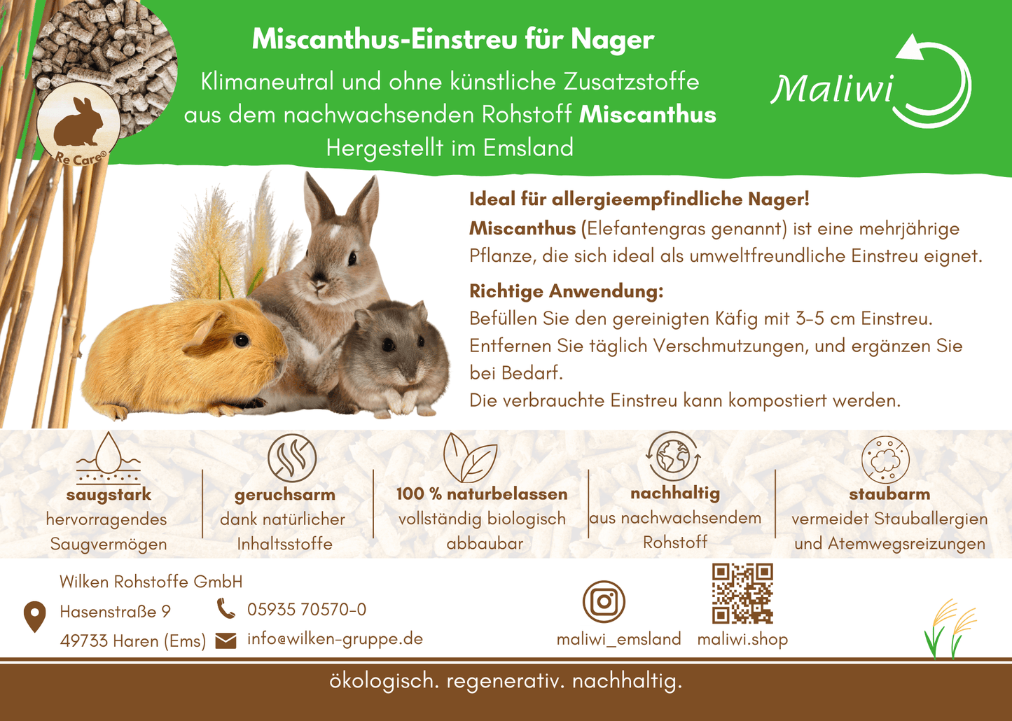 Mümmelhöhle - Nagereinstreu 15 kg - Maliwi Shop