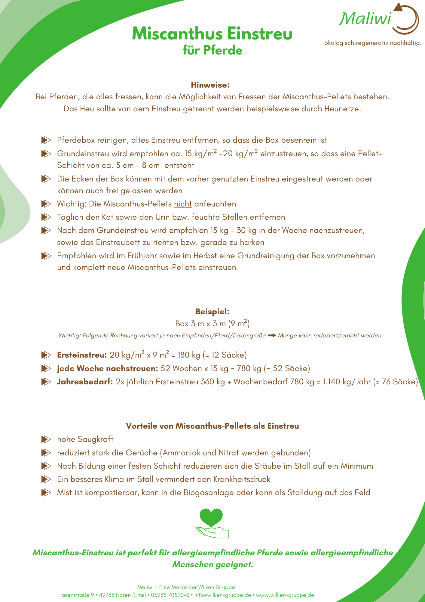 Feldbett - Pferdeeinstreu - Maliwi Shop