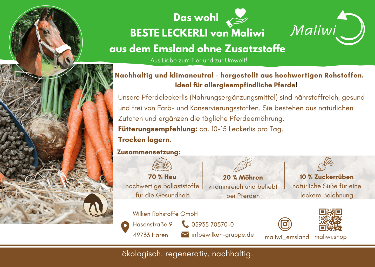 Mama - Möhrchen für dein Pferd 3 kg - Maliwi Shop