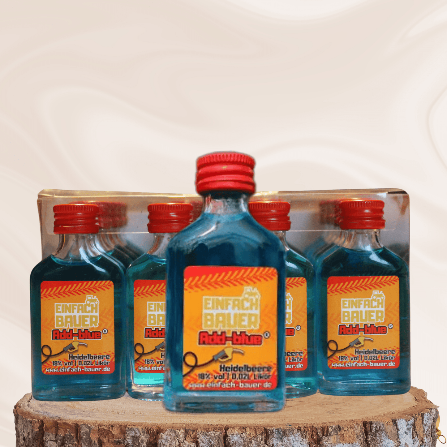 Einfach Bauer Likör Blue Heidelbeer – 2 cl Mini-Flaschen im 20er Bündel, 18 % vol., ideal als Partyschnaps oder Geschenk