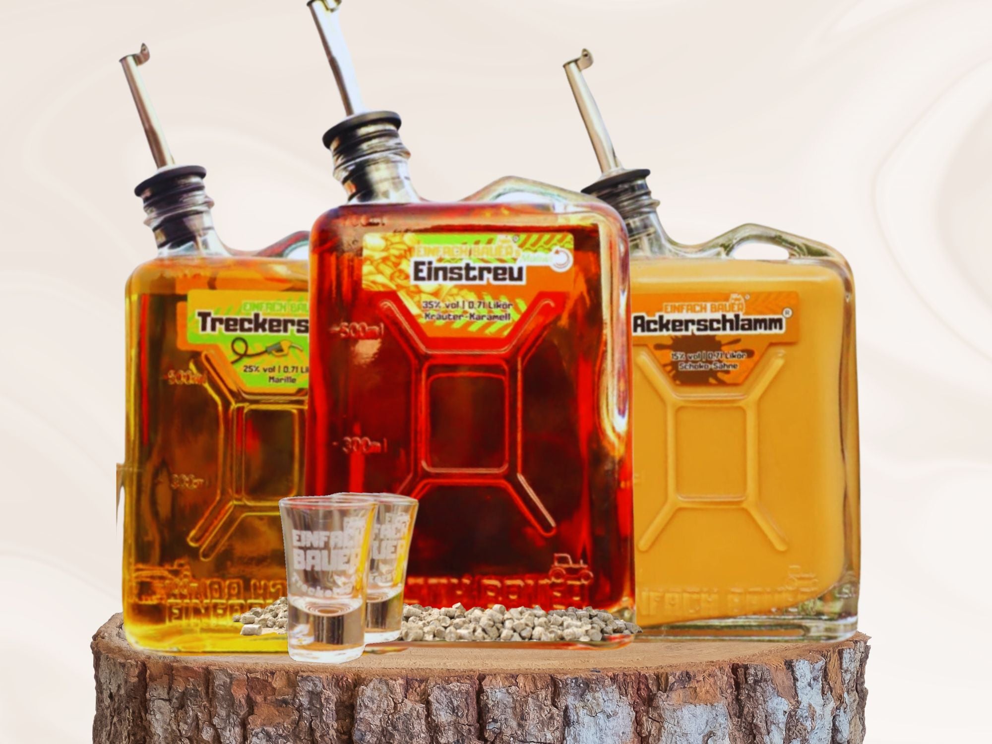 Einfach Bauer Likör in Kanisterflaschen