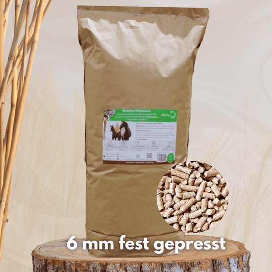 Miscanthus Pferdeeinstreu 6 mm staubarm und saugstark – umweltfreundlich im Maliwi Shop
