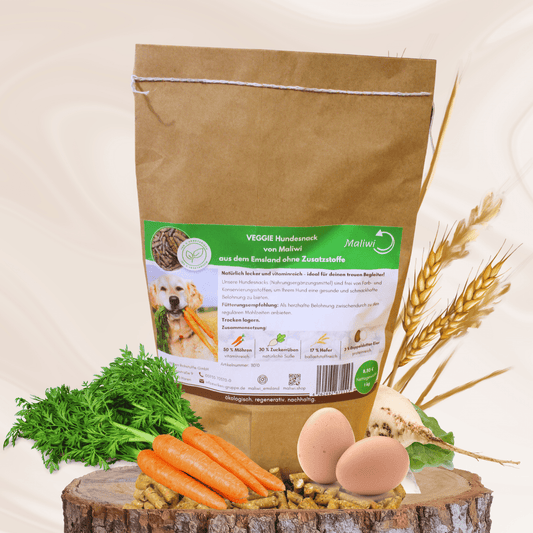 Veggie Columbus Hundesnack mit Möhren, Topinambur und Ei – getreidefrei und ballaststoffreich