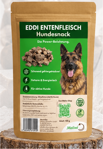 Eddi Entenfleisch - Herzhaft & Energiereich I Happen 150 g - Maliwi Shop