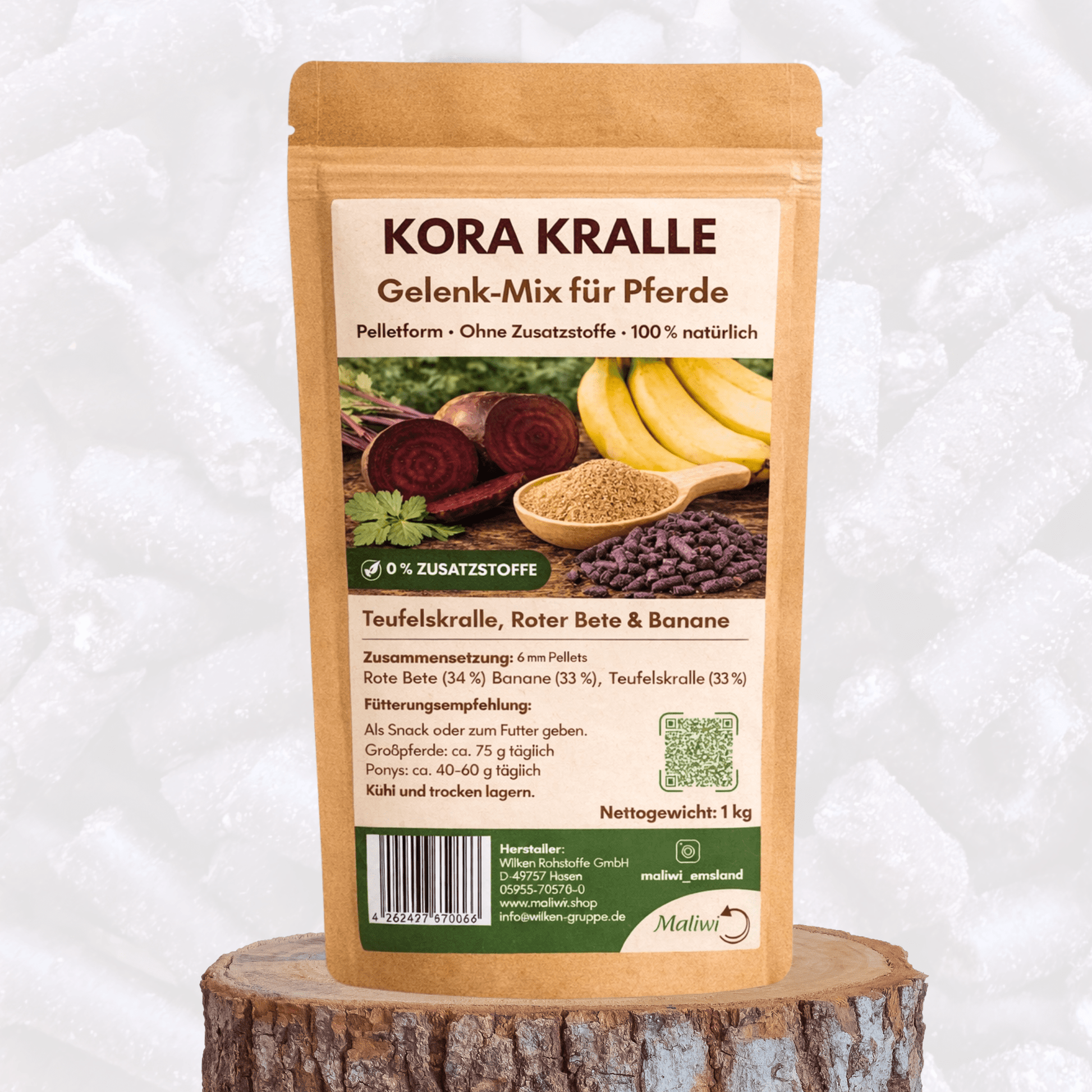 Kora Kralle - für Gelenke & Bewegung I Snack & Beifutter 1 kg - Maliwi Shop