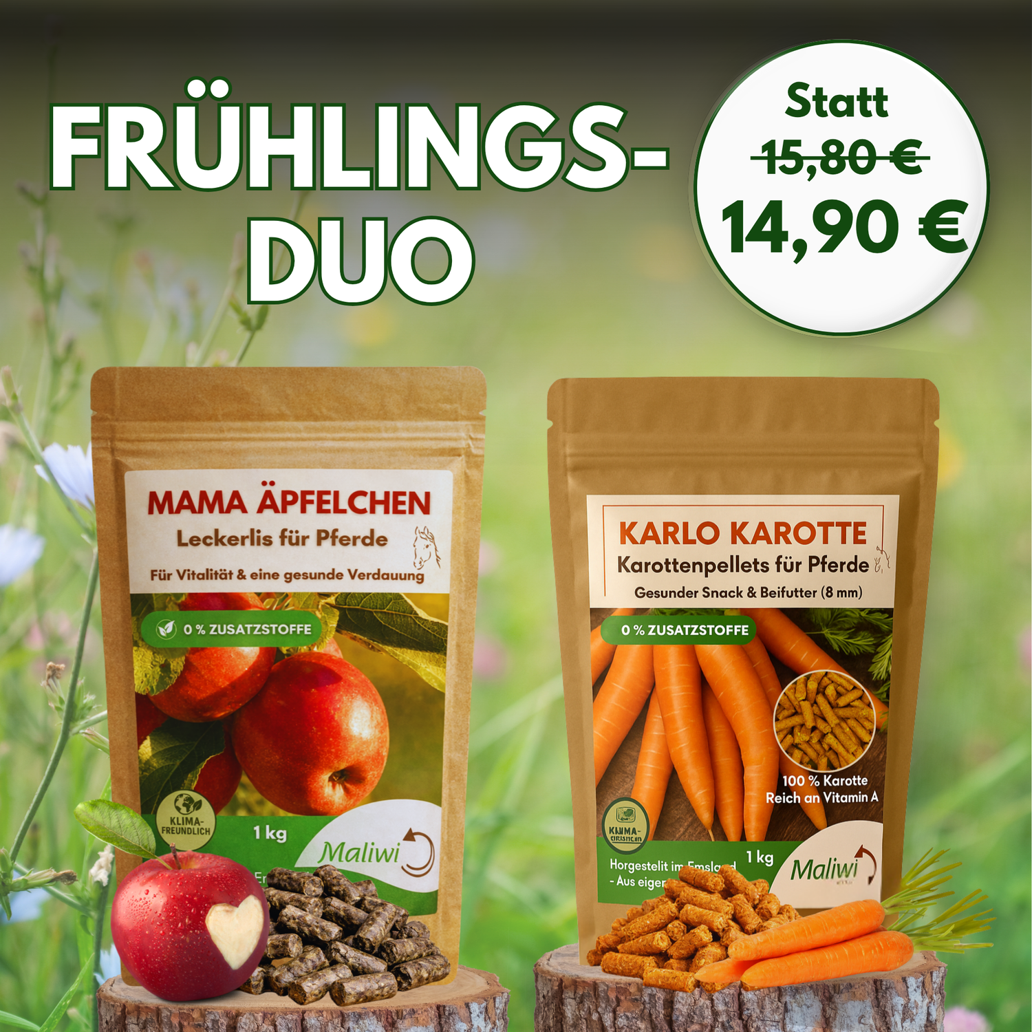 Frühlings - Duo - Vitalität & Verdauung für dein Pferd - Maliwi Shop