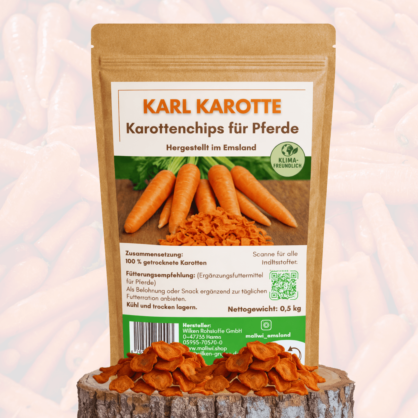 Karl Karotte - Karottenchips 0,5 kg - Maliwi Shop