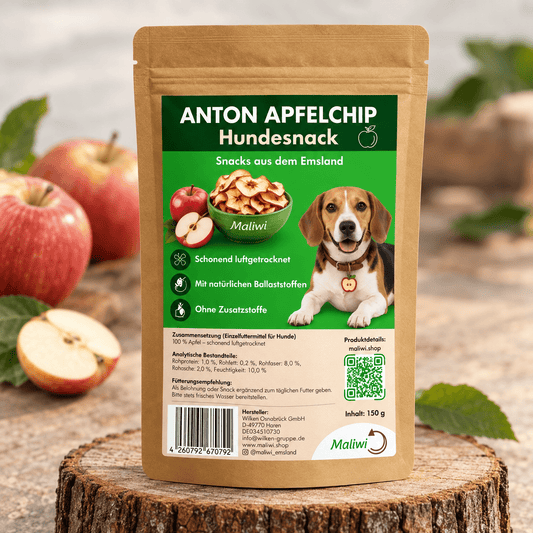 Anton Apfelchip - Fruchtig & Natürlich I Hundesnack 150 g - Maliwi Shop