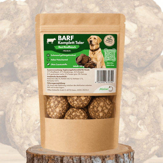 Resi Rindfleisch - BARF Komplett Taler I 150 g - Maliwi Shop