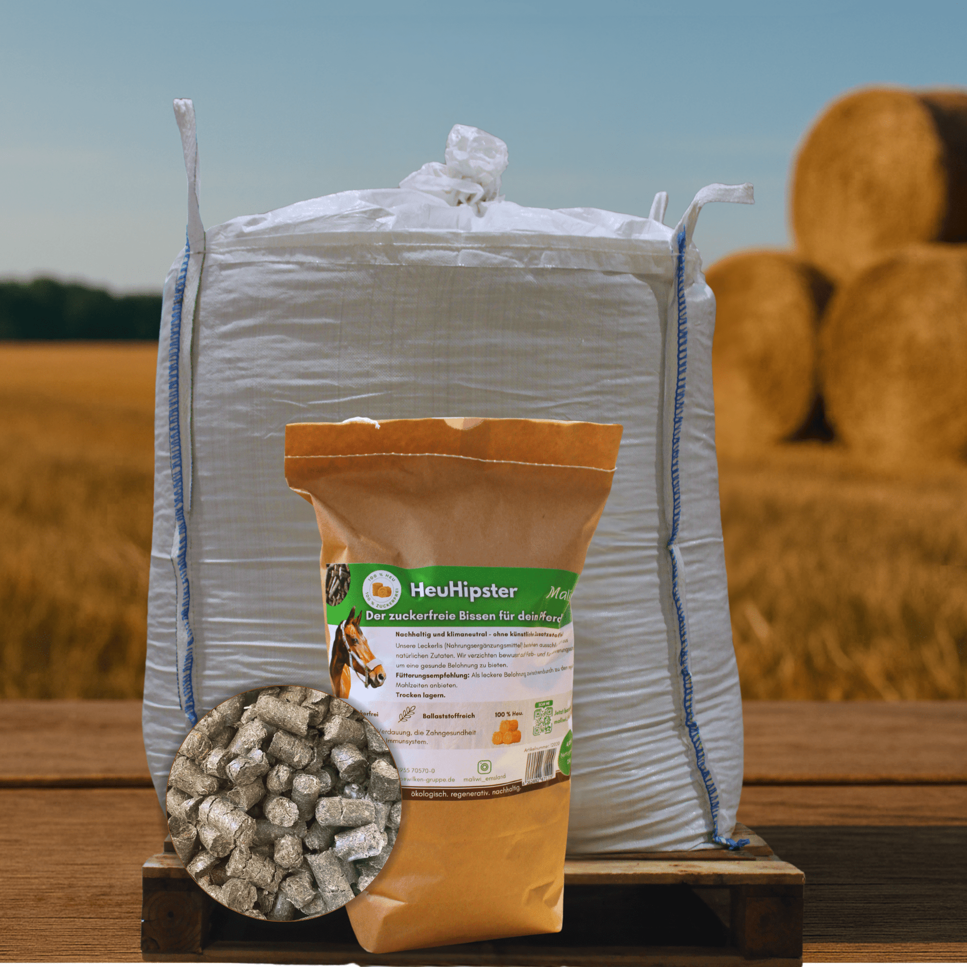 Heucobs für dein Pferd - 500 kg BigBag - Maliwi Shop