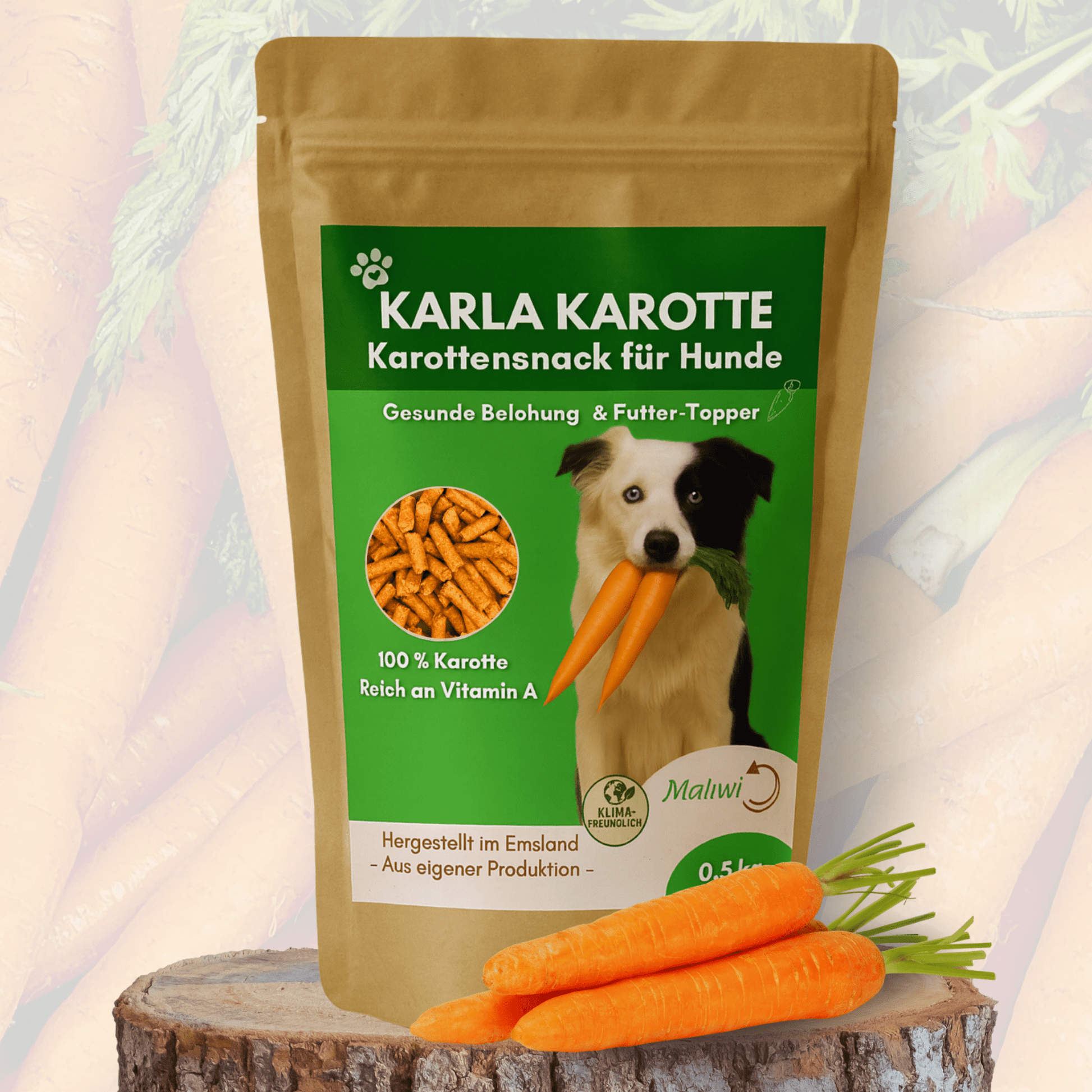 Karla Karotte - Karottensnack & Topping 0,5 kg - Maliwi Shop