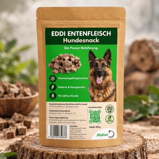 Eddi Entenfleisch - Herzhaft & Energiereich I Happen 150 g - Maliwi Shop