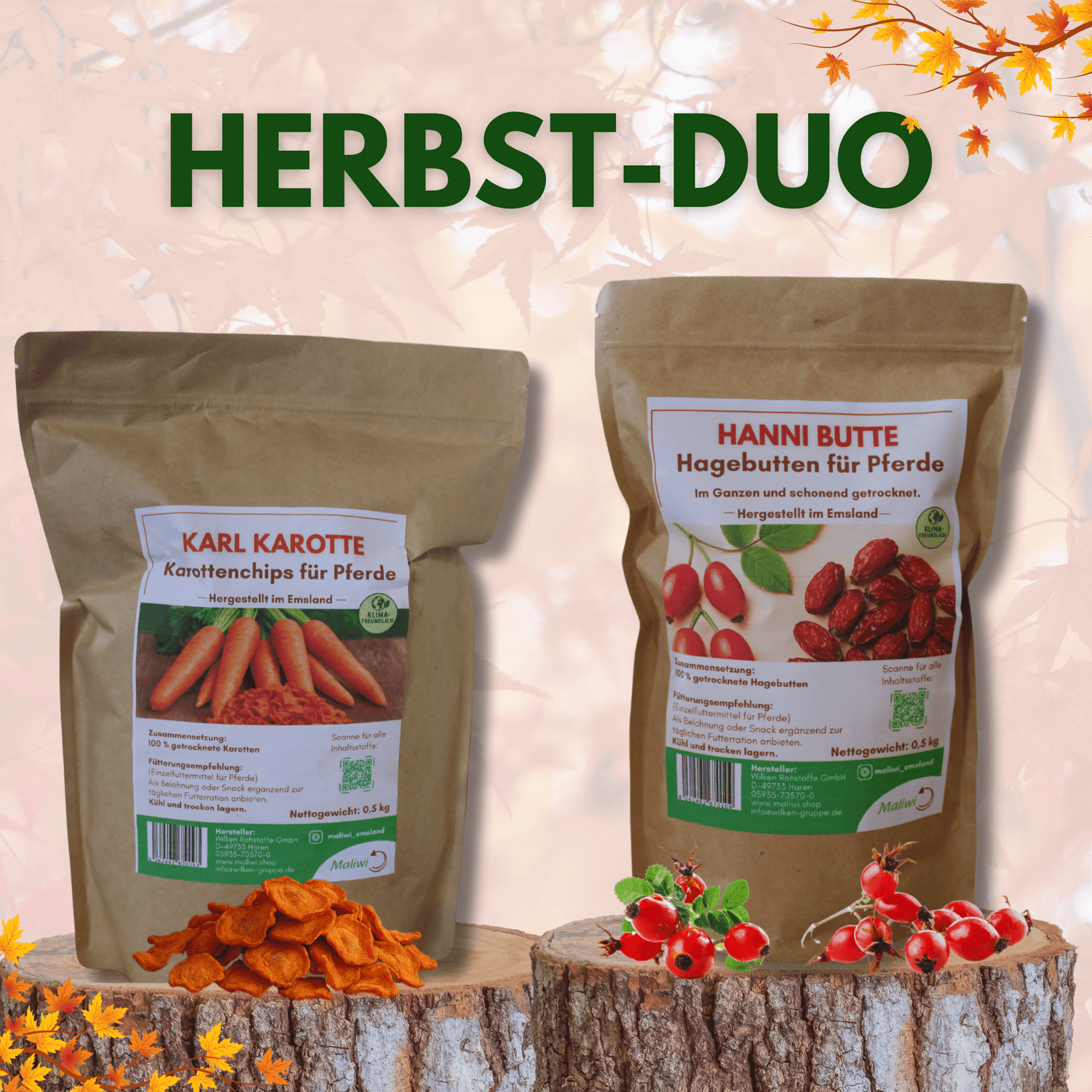Herbst - Duo: Karl Karotte & Hanni Butte - Maliwi Shop