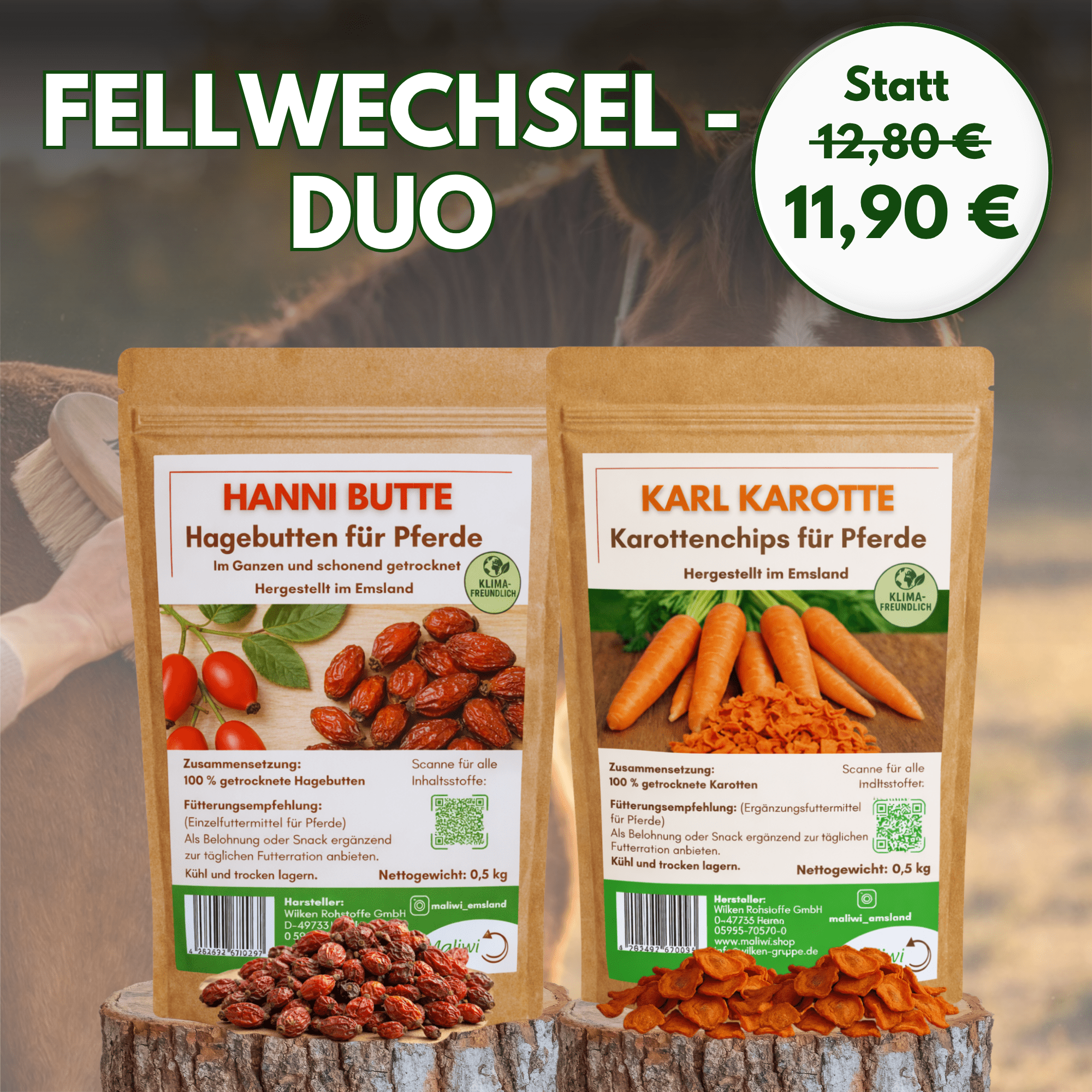 Fellwechsel - Duo - natürliche Unterstützung für Fellwechsel - Maliwi Shop