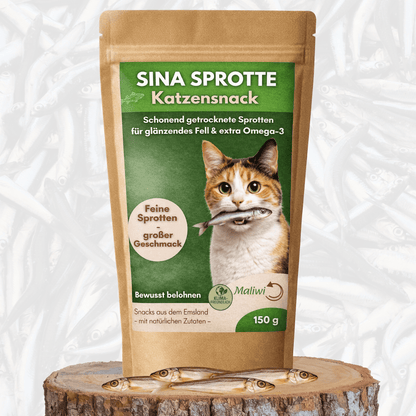 Sina Sprotte - Omega - 3 & Fellglanz | Fischsnack 150 g - Maliwi Shop