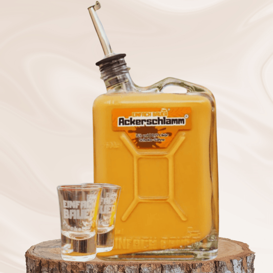 Einfach Bauer Likör Ackerschlamm – cremiger Pfirsich-Sahne-Likör mit 15 % vol., 0,7 l Flasche