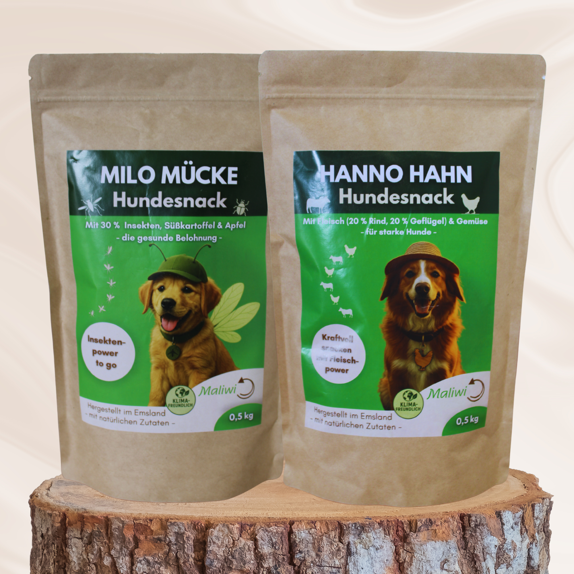 maliwi hundesnacks milo mücke und hanno hahn – gesunde belohnung für hunde ohne zusätze